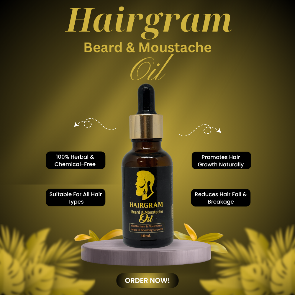 Beard & Mustache Oil, 100% Natural, 100% Pure & Natural
